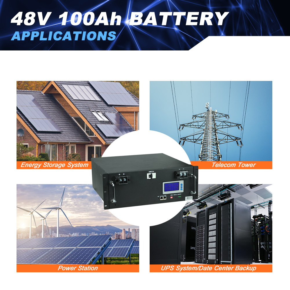 48v 100ah server rack lifepo4 battery