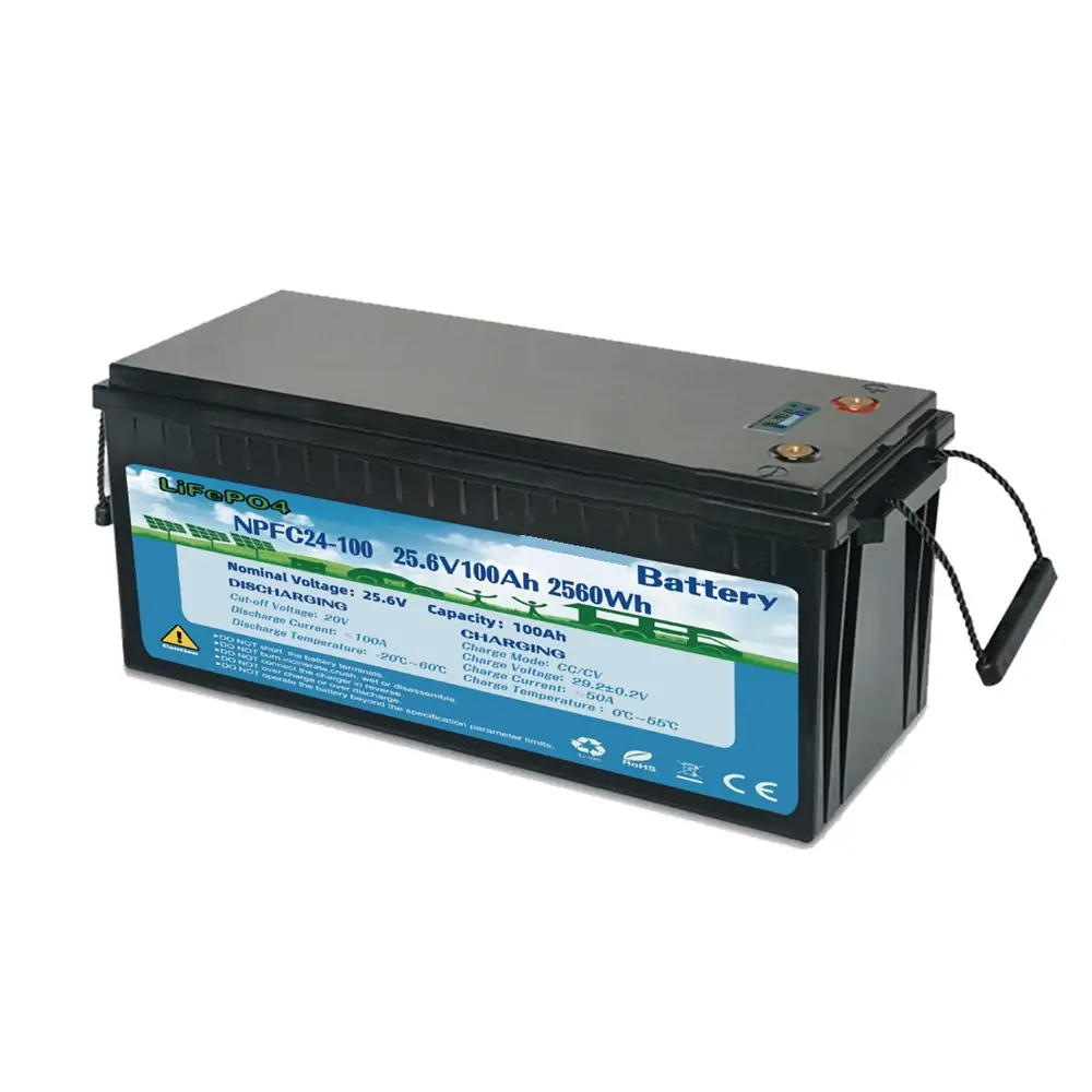 NPFC25.6-100 24V 25.6V 100Ah lifepo4 automotive battery