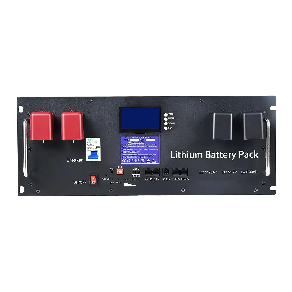 51.2V 100Ah LiFePO4 Server Rack Battery