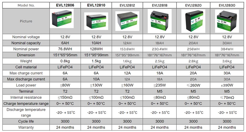 12.8V/12V 6Ah~30Ah LiFePO4 BatteryPack: