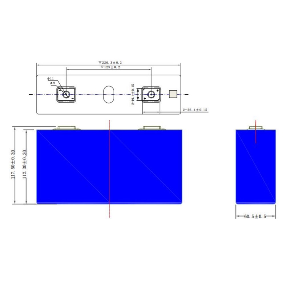 BAKCBBL150 3.2V 150Ah DIY lifepo4 prismatic lithium battery cells