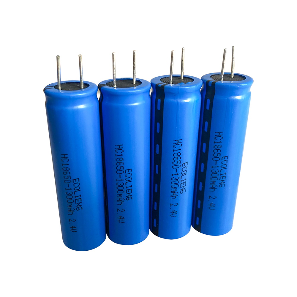 Lithium Titanate LTO Cylindrica 18650 2.4V 1300mah Battery Cell