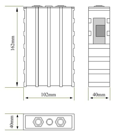 SD-LFP-20AH DIMENSION