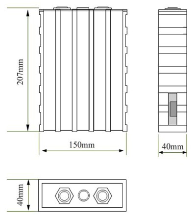 SD-LFP-50AH dimension