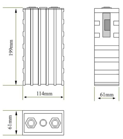  SD-LFP-60AH dimension