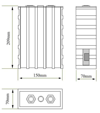  SD-LFP-100AH dimension