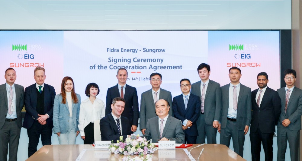 EIG's Fidra Energy and Sungrow Enter into a 4.4GWh energy storage cooperation agreement