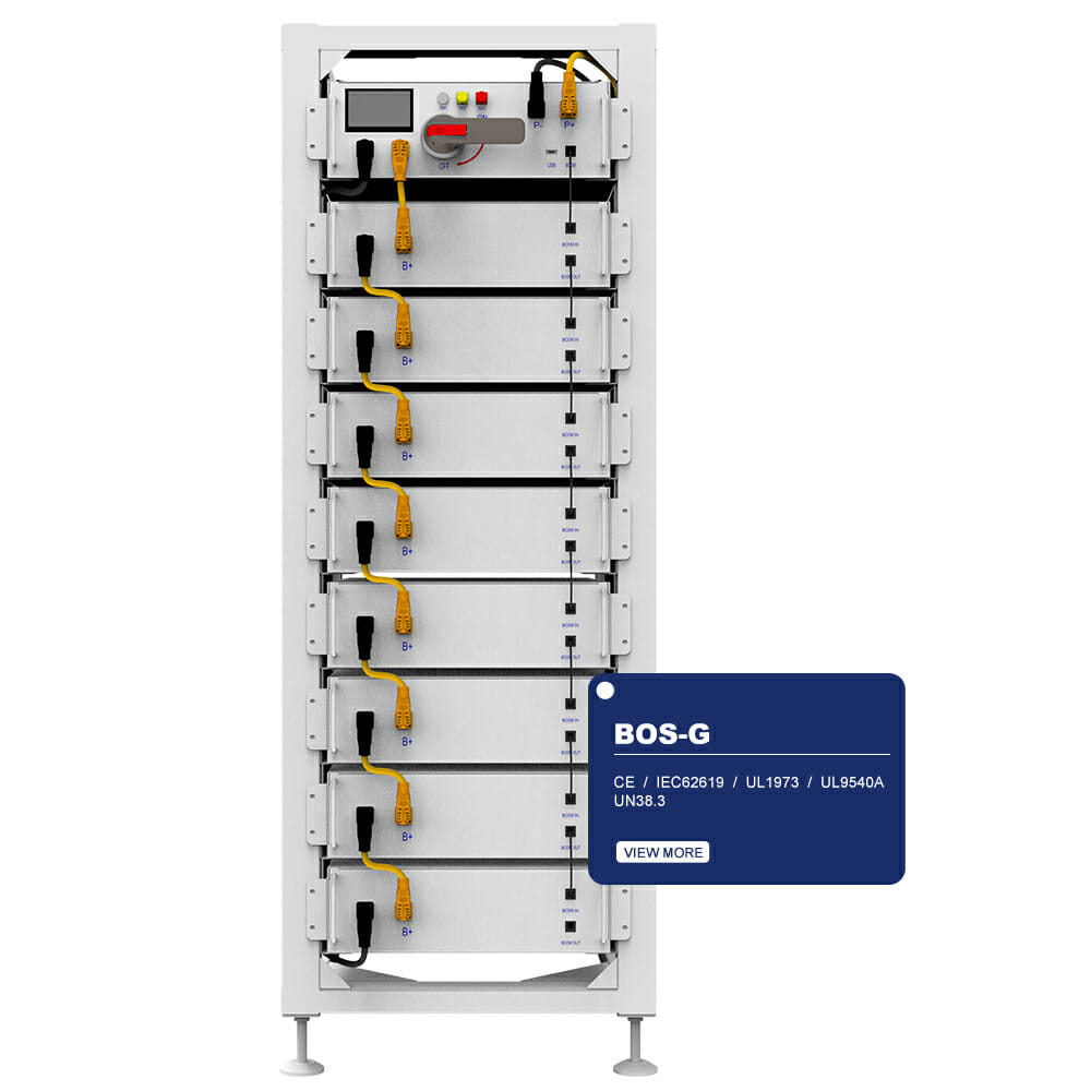 15.36kw/40.96kw/61.44kw high voltage Rack mount ESS Battery Racks