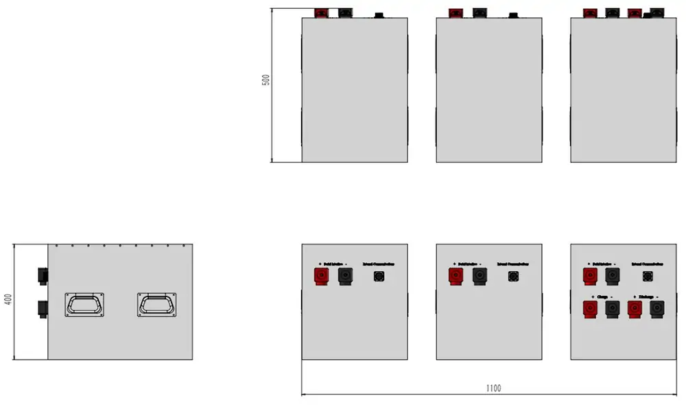 80V200Ah battery pack  2 box A +1 box B in series,box B is master