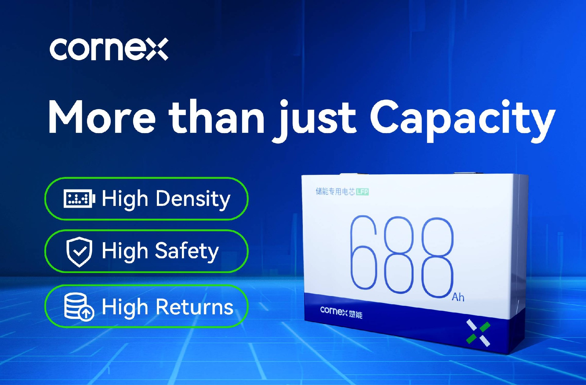 cornex 688Ah Ultra-Large Capacity Battery Cells