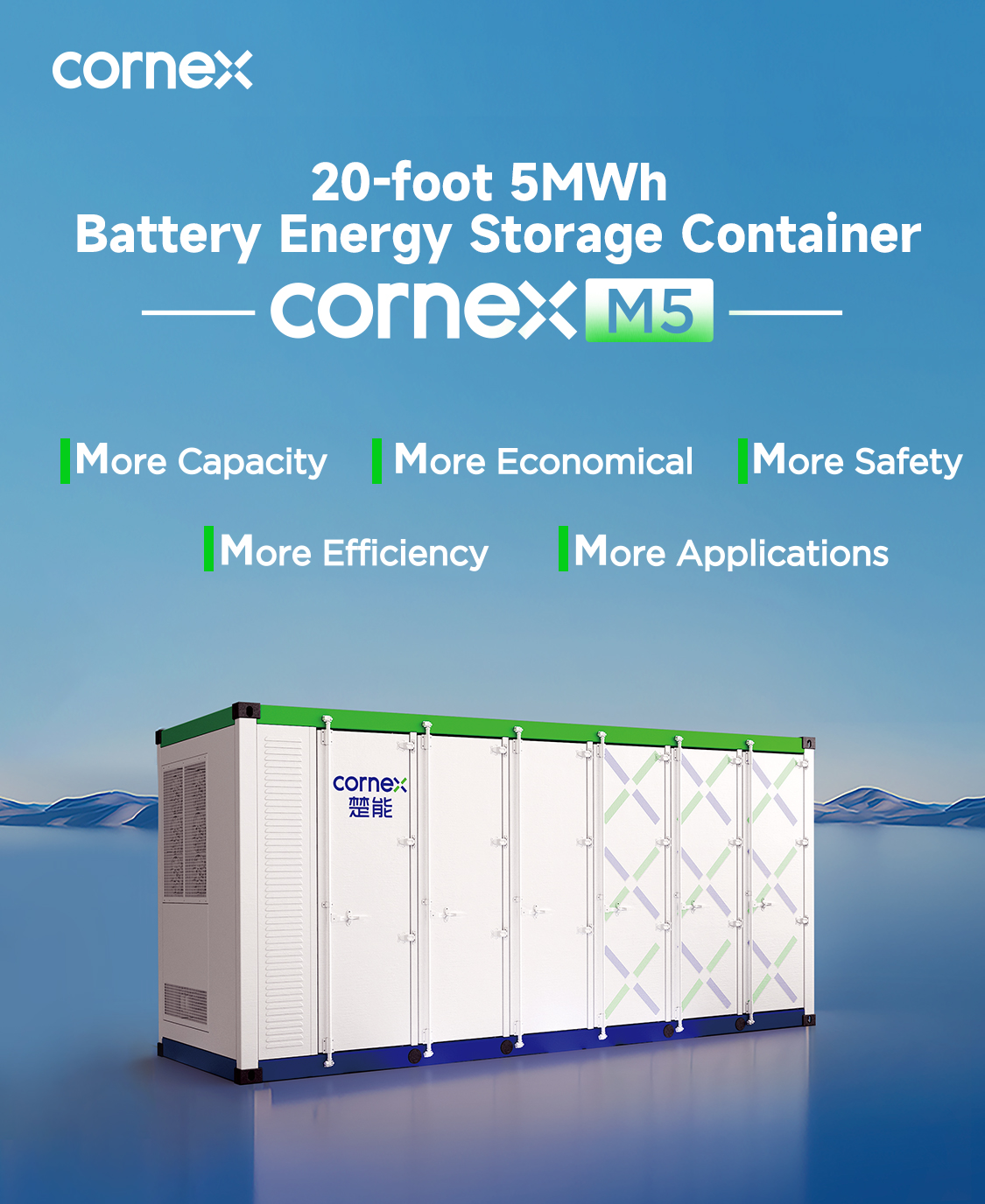 5MWh 20-Foot CORNEX M5 Battery Energy Storage Container