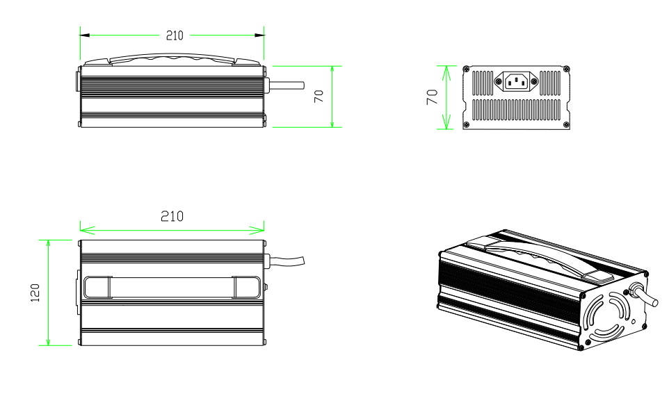 F900 charger Dimesnion F900 charger Dimesnion